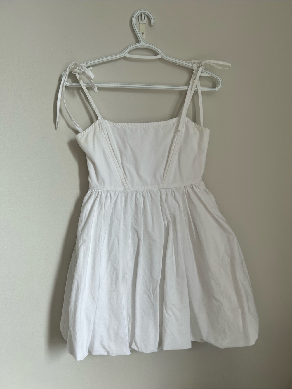 Oak and Fort Bubble Hem Mini Dress